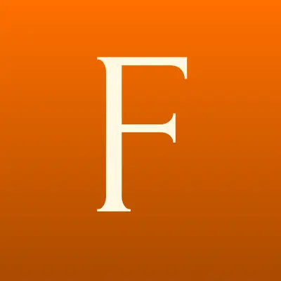 Финтех, компания финансовых технологий инвестирования, лого-визитка